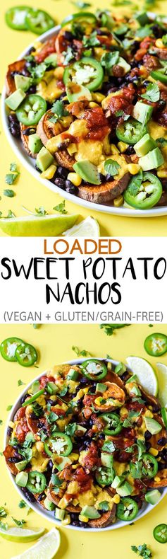 Loaded Vegan Sweet Potato Nachos