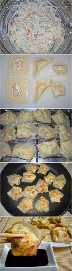 Lobster and Cream Cheese Wontons