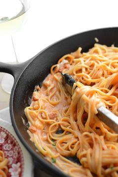 Lobster Linguine in Blushing Saffron Sauce