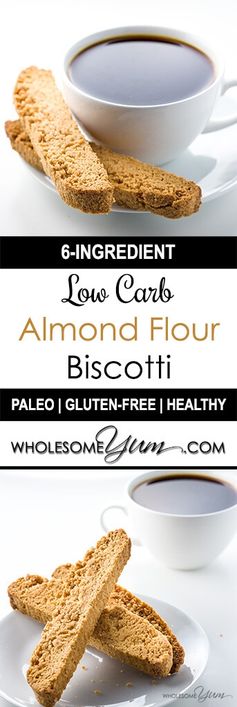 Low Carb Almond Flour Biscotti (Paleo, Sugar-free