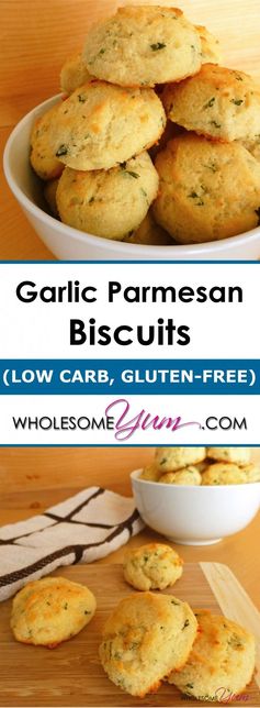 Low Carb Biscuits with Garlic & Parmesan (Gluten-free