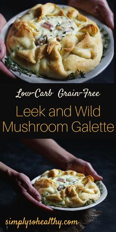 Low-Carb Leek and Wild Mushroom Galette