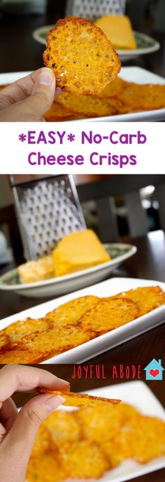 Low-Carb Snacks : Homemade Baked Cheese Crisps