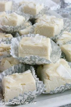 Low Carb White Chocolate Coconut Fudge