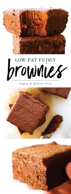 Low Fat Fudgy Vegan Brownies