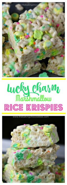 Lucky Charm Marshmallow Rice Krispie Treats