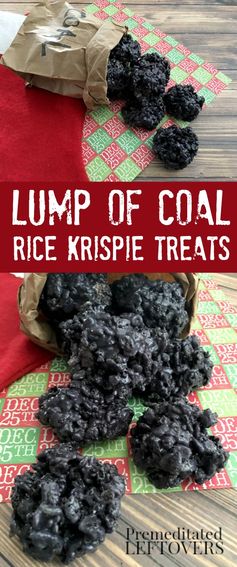Lump Of Coal Rice Krispie Treats