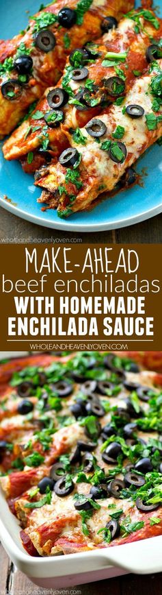 Make-Ahead Beef Enchiladas with Homemade Enchilada Sauce