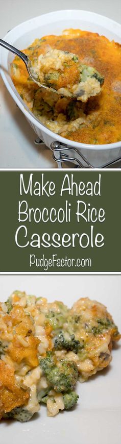 Make Ahead Broccoli and Rice Casserole