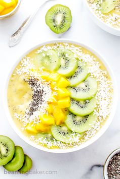 Mango Kiwi Chia Seed Smoothie Bowl (Vegan, Gluten Free