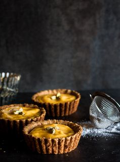 Mango Lassi Tarts with an Almond Crust