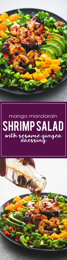 Mango Mandarin Sesame Shrimp Salad