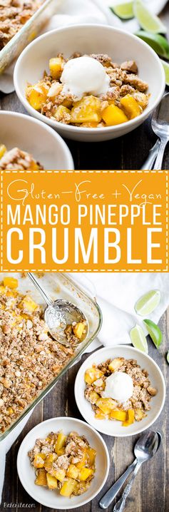 Mango Pineapple Crumble (Gluten Free + Vegan