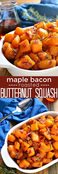 Maple Bacon Roasted Butternut Squash