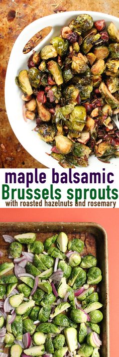 Maple Balsamic Brussels Sprouts