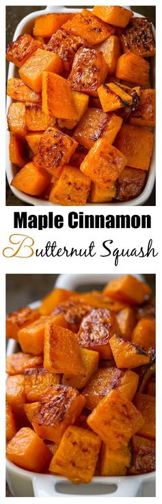 Maple Cinnamon Roasted Butternut Squash