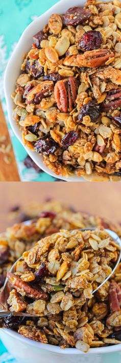 Maple Pecan Granola with Cherries