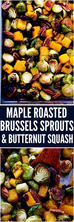 Maple Roasted Brussel Spouts and Butternut Squash