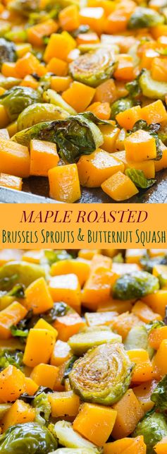 Maple Roasted Brussels Sprouts and Butternut Squash