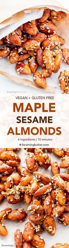 Maple Sesame Almonds (Vegan, Gluten Free