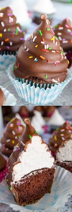 Marshmallow High Hat Cupcakes