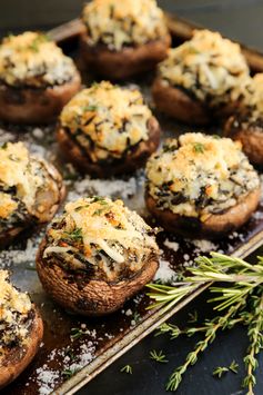 Mashed Potato and Wild Rice Stuffed Mushrooms