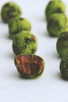 Matcha caramel truffles