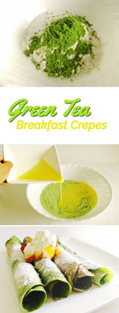 Matcha Green Tea Breakfast Crepes