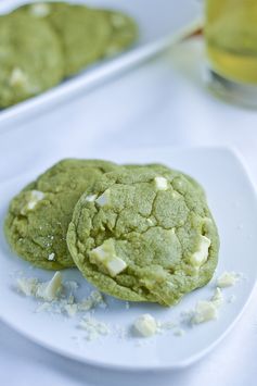Matcha Green Tea White Chocolate Cookies
