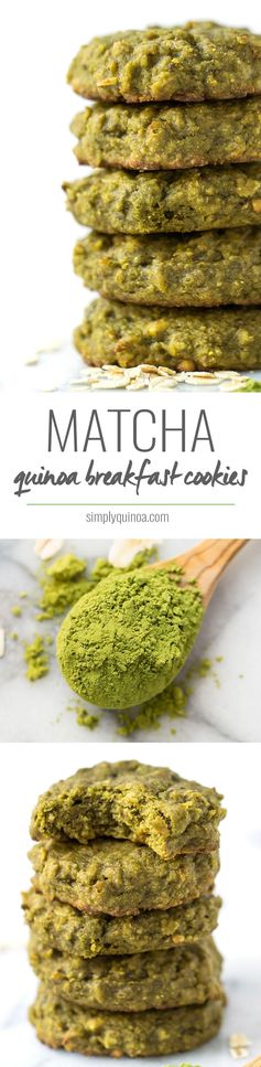 Matcha Quinoa Breakfast Cookies