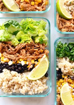 Meal Prep Carnitas Burrito Bowls