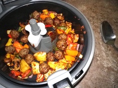 Meatball Special With Peppers And Taters (Actifry