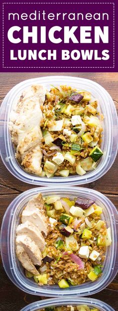 Mediterranean Chicken Farro Lunch Bowl