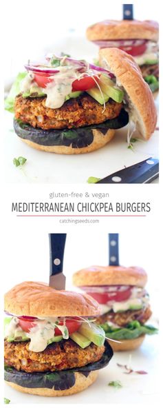 Mediterranean Chickpea Burgers