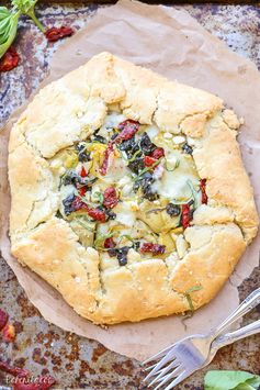 Mediterranean Galette with Spinach, Artichoke