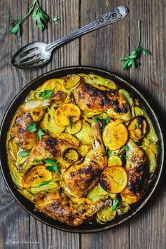 Mediterranean Roast Chicken with Turmeric and Fennel