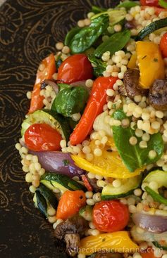 Mediterranean Roasted Vegetable and Pearl Pasta Salad