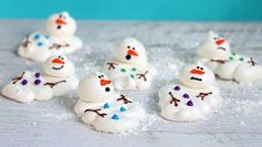 Melted Snowmen Meringue Cookies