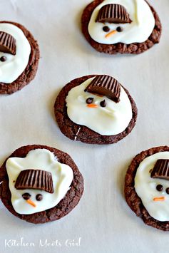 Melting Snowmen (Chocolate Mint Cookies