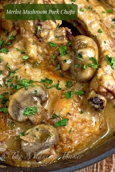 Merlot Mushroom Pork Chops