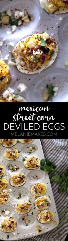 Mexican Street Corn Deviled Eggs