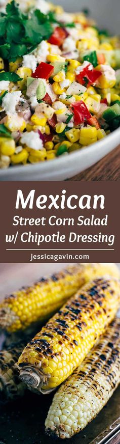 Mexican Street Corn Salad with Chipotle Dressing