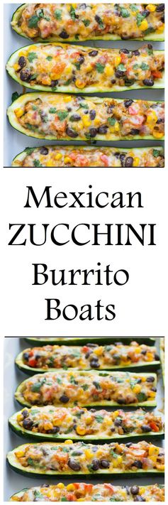 Mexican Zucchini Burrito Boats