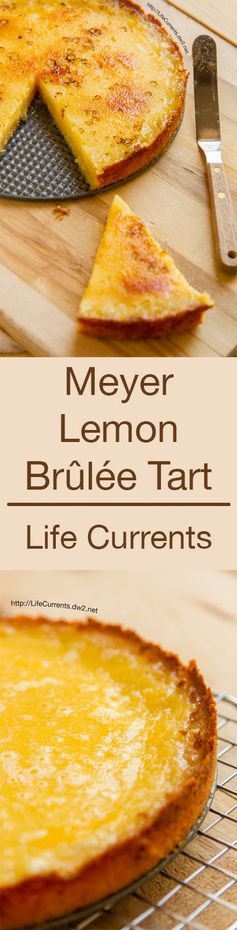 Meyer Lemon Brûlée Tart with Shortbread Crust