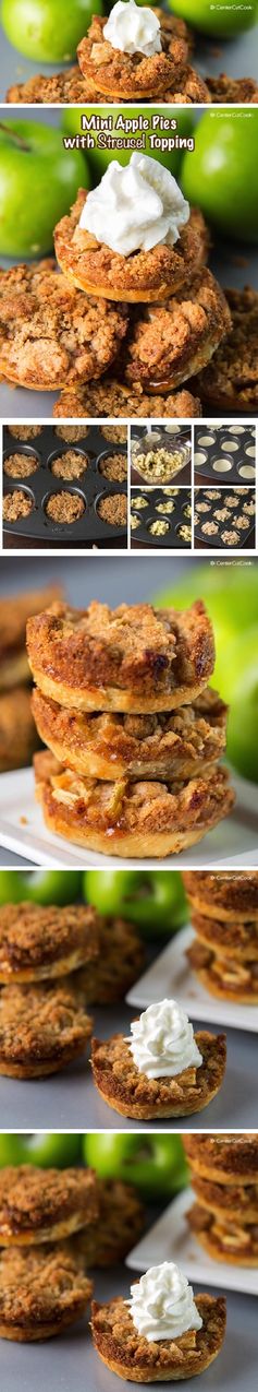 Mini Apple Pies with Streusel Topping