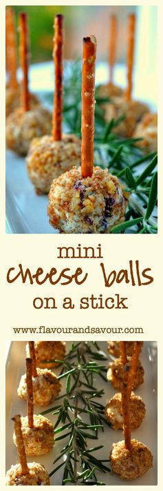 Mini Cheese Balls on a Stick