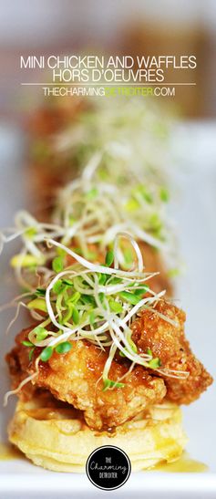 Mini Chicken and Waffles Hors D'Oeuvres