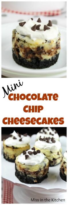 Mini Chocolate Chip Cheesecakes