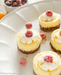 Mini Cranberry Orange Cheesecakes with Gingersnap Crust