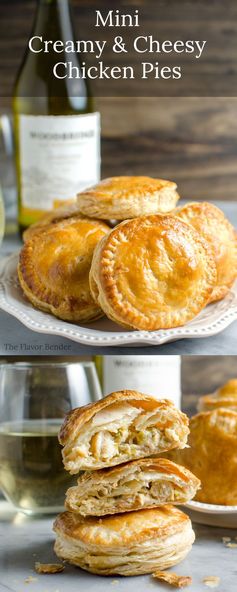 Mini Creamy and Cheesy Chicken Pies